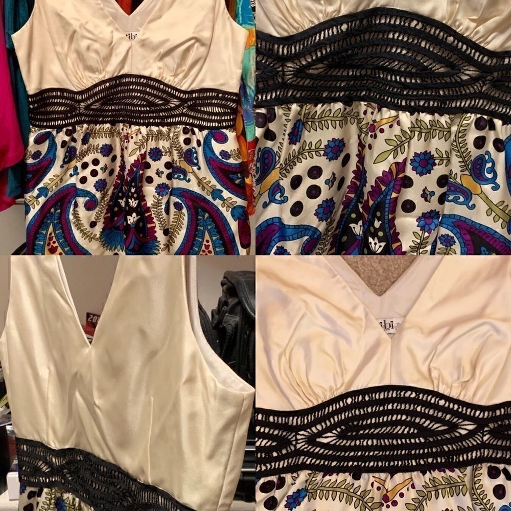 Tibi NY V-Neck Sleeveless Paisley Peplum Top SML - Picture 2 of 8